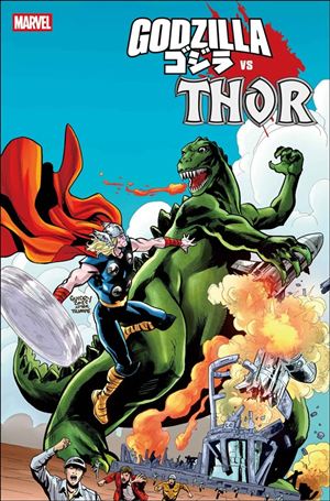 Godzilla vs. Thor issue 1-D Gavin Guidry Cover