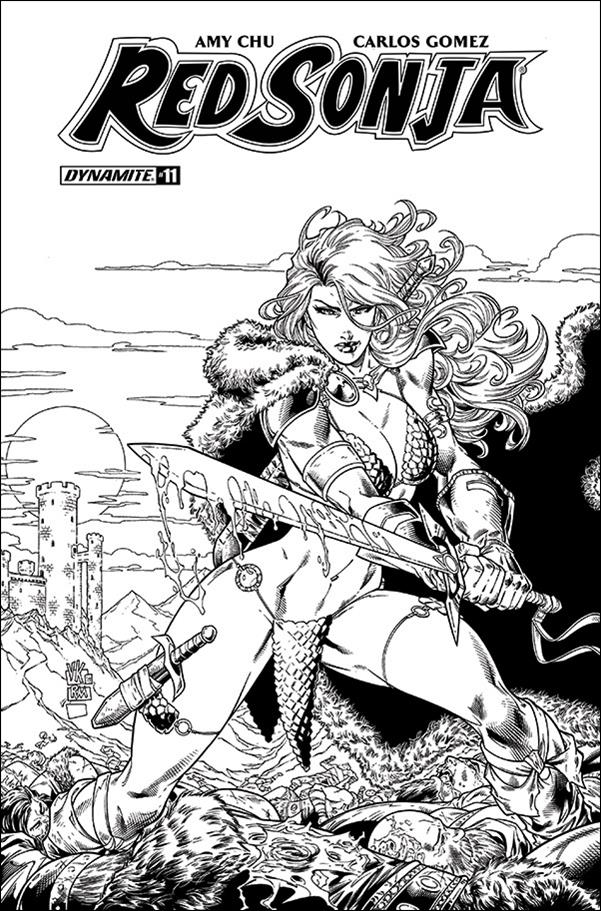 Red Sonja (2017) issue 11-H V. Ken Marion B&W Cover