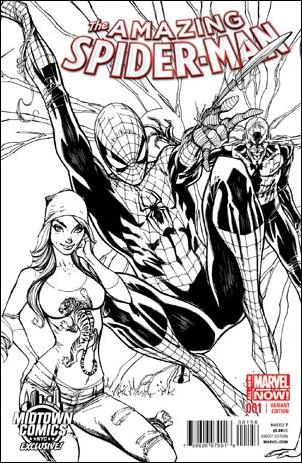 Amazing Spider-Man (2014) issue 1-PX J. Scott Campbell Midtown Connecting Sketch Cover