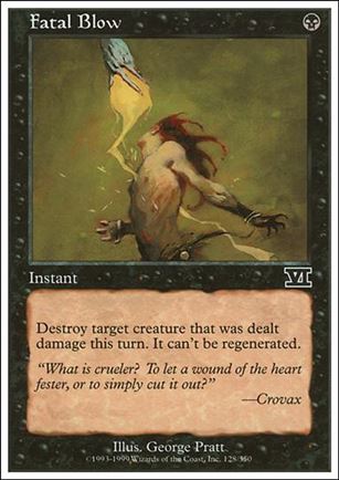 Magic the Gathering: 6th Edition (Base Set) card 128 Fatal Blow