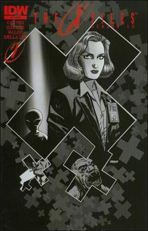 X-Files: Season 10 issue 1-L Dave Johnson Greyscale Cover (4th Printing)
