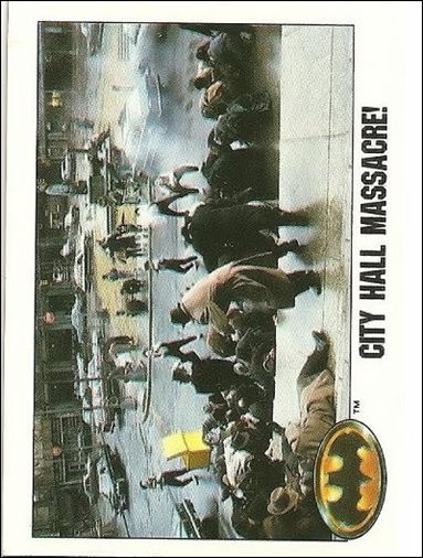 Batman: Series 1 (Base Set) card 57 City Hall Massacre!