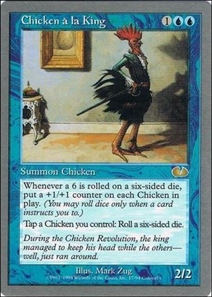 Magic the Gathering: Unglued (Base Set) card 17 Chicken a la King