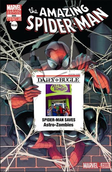 Amazing Spider-Man (1963) issue 666-MJ Astro-Zombies Daily Bugle Cover
