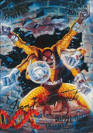 Fleer Ultra Spider-Man (Gold-Foil Signature Parallel Base Set) card 146 Doppel Shock