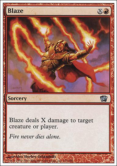 Magic the Gathering: 8th Edition (Base Set) card 177 Blaze