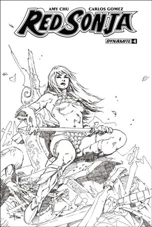 Red Sonja (2017) issue 4-H Mel Rubi 1:30 Black and White Cover