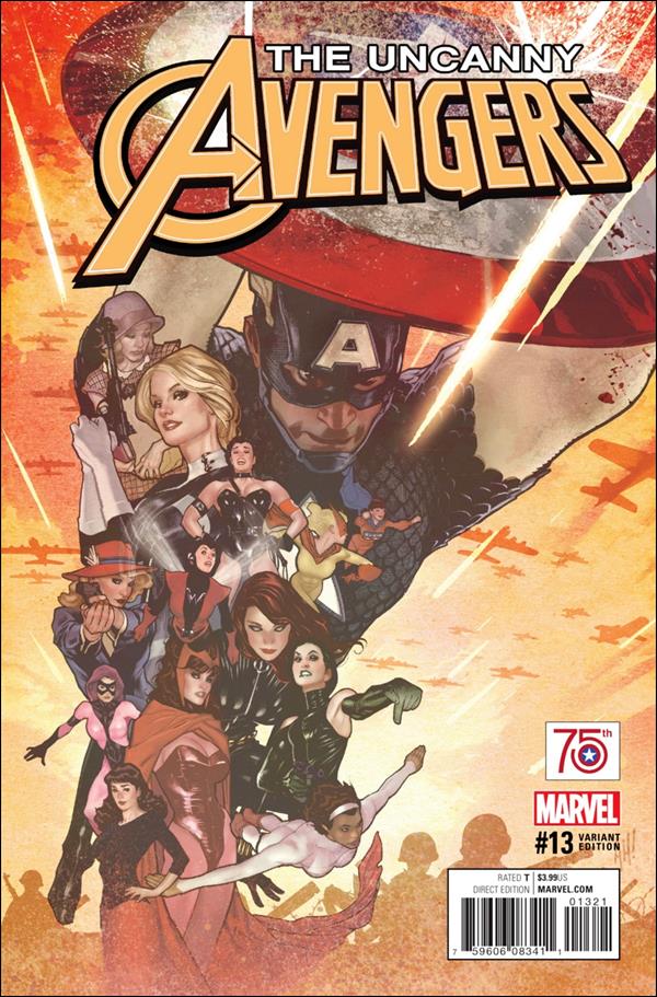 Uncanny Avengers (2015/12) issue 13-B Adam Hughes Captain America 75th Anniversary Cover