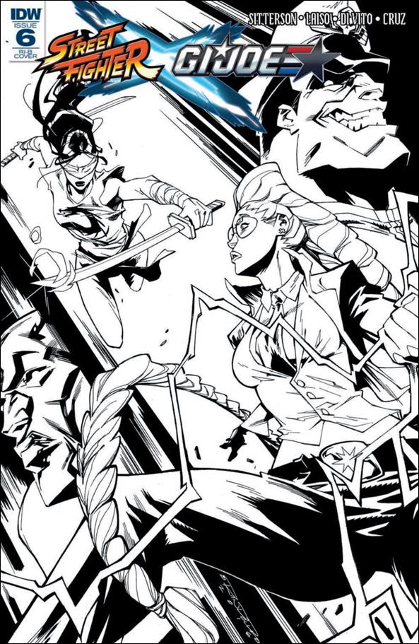 Street Fighter x G.I. Joe issue 6-D Khary Randolph 1:25 Black & White Cover