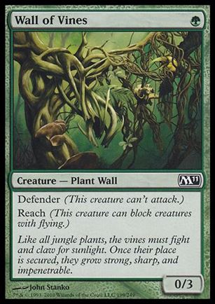 Magic the Gathering: 2011 Core Set (Base Set) card 199 Wall of Vines