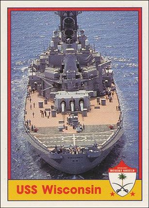 Operation Desert Shield (Base Set) card 65 USS Wisconsin