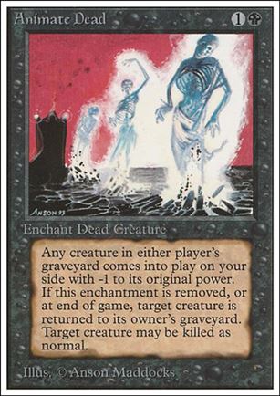Magic the Gathering: Unlimited (Base Set) card 93 Animate Dead