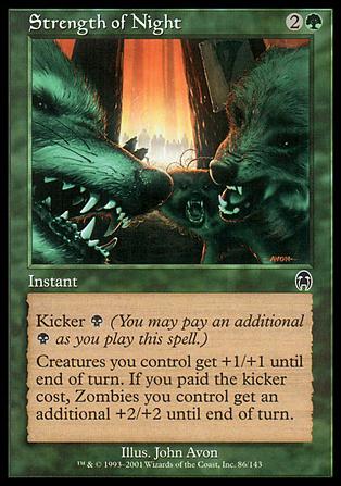 Magic the Gathering: Apocalypse (Base Set) card 86 Strength of Night