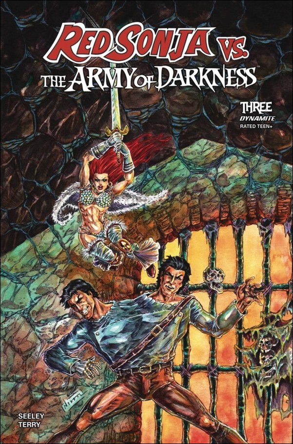 Red Sonja vs. the Army of Darkness issue 3-D Nikkol Jelenic Cover