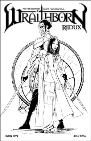 Wraithborn Redux issue 5-C 1:10 Black & White Cover