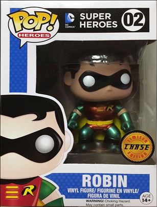 POP! Heroes figure 2-F Robin (DC Super Heroes) (Metallic) Chase