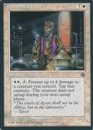 Magic the Gathering: Homelands (Base Set) card 13-B Samite Alchemist