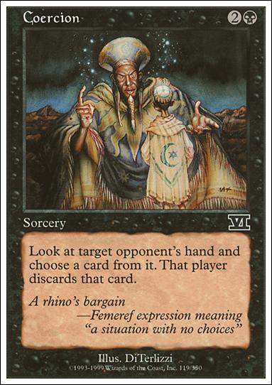 Magic the Gathering: 6th Edition (Base Set) card 119 Coercion