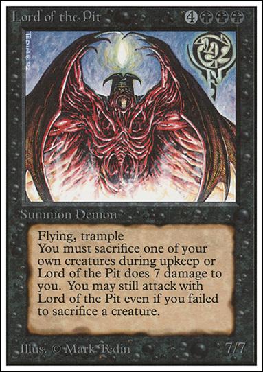 Magic the Gathering: Unlimited (Base Set) card 115 Lord of the Pit