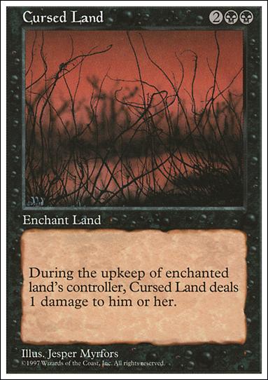 Magic the Gathering: 5th Edition (Base Set) card 152 Cursed Land