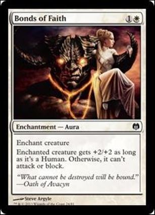 Magic the Gathering: Duel Decks: Heroes vs. Monsters (Base Set) card 24 Bonds of Faith