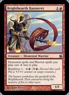 Magic the Gathering: Morningtide (Base Set) card 88 Brighthearth Banneret
