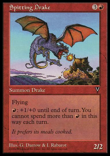 Magic the Gathering: Visions (Base Set) card 95 Spitting Drake