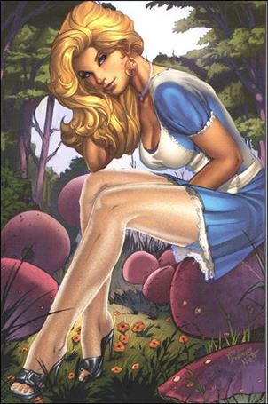 Grimm Fairy Tales Presents Alice in Wonderland issue 6-D DeBalfo Blue Rainbow Virgin Cover 1/500