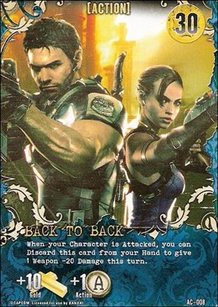 Resident Evil (Base Set) card AC-008 Back to Back