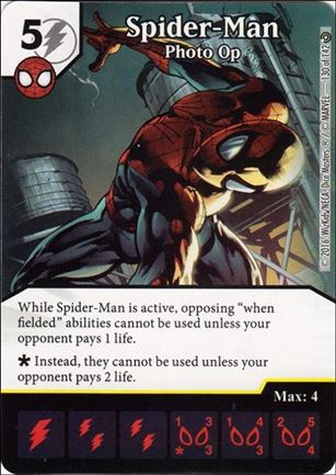 Marvel Dice Masters Civil War card 130 Spider-Man: Photo Op