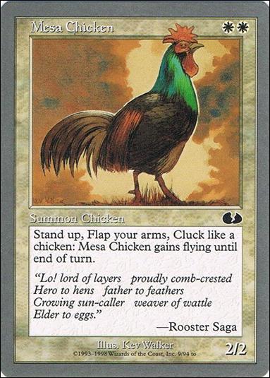 Magic the Gathering: Unglued (Base Set) card 9 Mesa Chicken