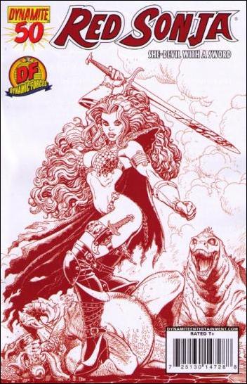 Red Sonja (2005) issue 50-F Dynamic Forces "She-Devil Red" Arthur Adams Cover