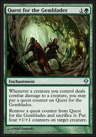 Magic The Gathering: Zendikar (Base Set) card 177 Quest for the Gemblades