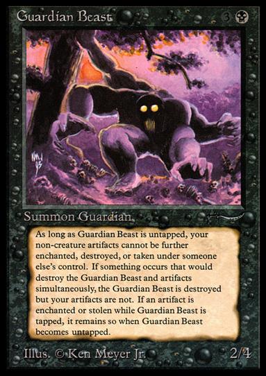 Magic the Gathering: Arabian Nights (Base Set) card 26 Guardian Beast