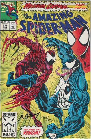 Amazing Spider-Man (1963) issue 378-C DF Maximum Carnage Set Signed by Bagley 1/3000