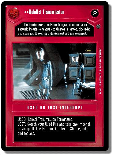 Star Wars: Dagobah Limited (Base Set) card 61 Holonet Transmission