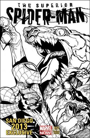 Superior Spider-Man (2013) issue 13-C Humberto Ramos SDCC Black and White Cover