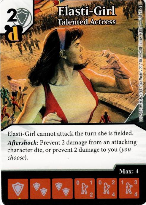 DC Comics Dice Masters Doom Patrol card 9 Elasti-Girl: Talented Actress
