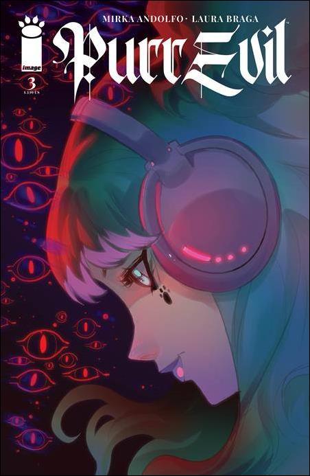 Purr Evil issue 3-D Mirka Andolfo Cover