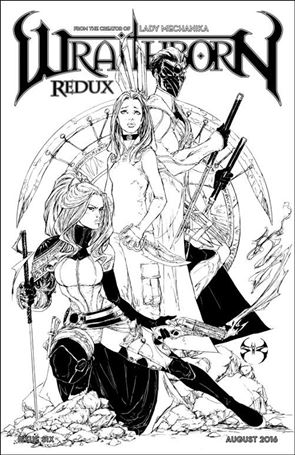 Wraithborn Redux issue 6-C 1:10 Black & White Cover