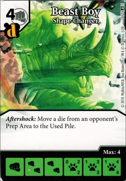 DC Comics Dice Masters Doom Patrol card 1 Beast Boy: Shape Changer