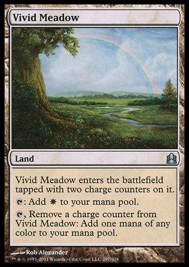 Magic the Gathering: Commander (Base Set) card 297 Vivid Meadow