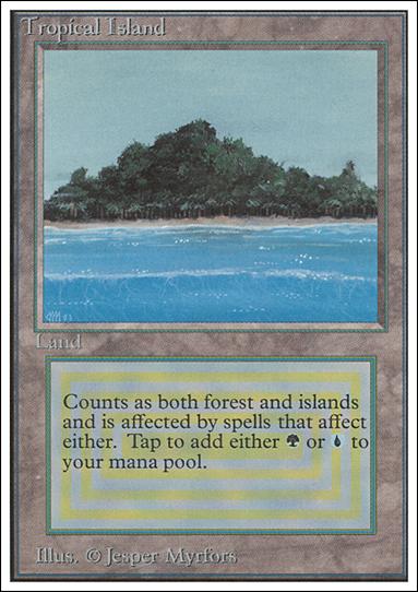 Magic the Gathering: Unlimited (Base Set) card 284 Tropical Island