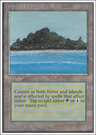 Magic the Gathering: Unlimited (Base Set) card 284 Tropical Island