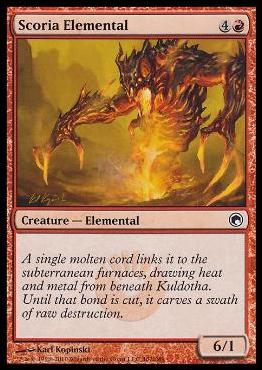 Magic the Gathering: Scars of Mirrodin (Base Set) card 102 Scoria Elemental