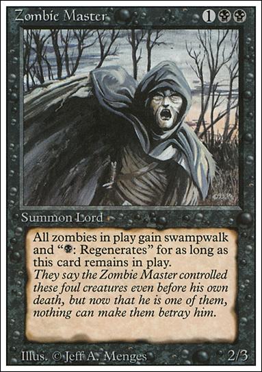 Magic the Gathering: Revised (Base Set) card 138 Zombie Master
