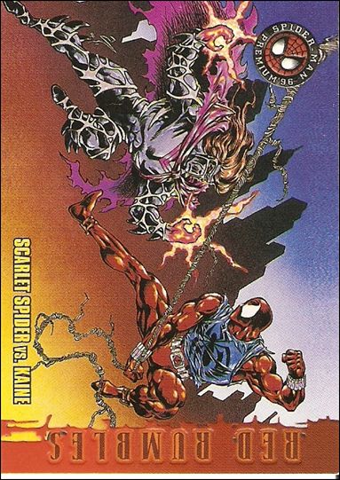 Spider-Man Premium: Eternal Evil (Base Set) card 43 Scarlet Spider vs Kaine