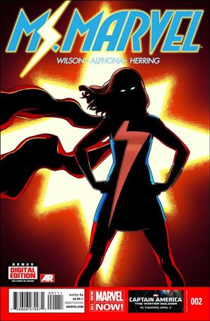 Ms. Marvel (2014)  issue 2 Jamie McKelvie Blue Logo & Red Bar Cover