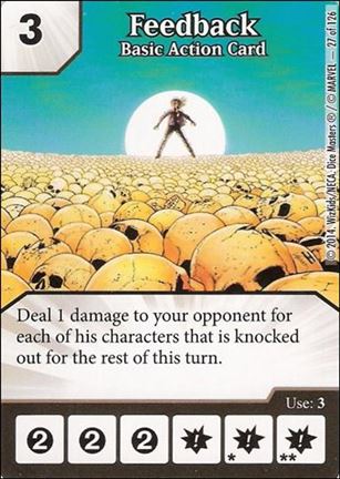 Marvel Dice Masters Uncanny X-Men  card 27 Feedback: Basic Action Card