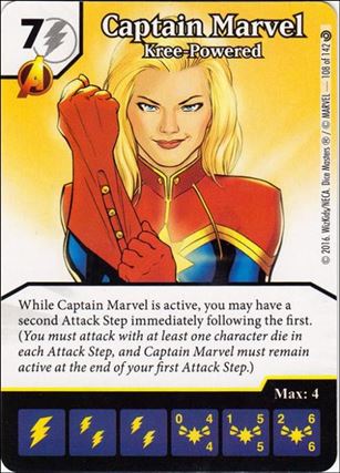 Marvel Dice Masters Civil War card 108 Captain Marvel: Kree Powered